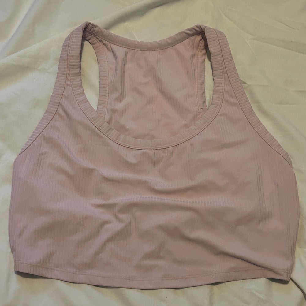 All In Motion Sleeveless Racerback Cropped Ribbed Sports Top / XXL